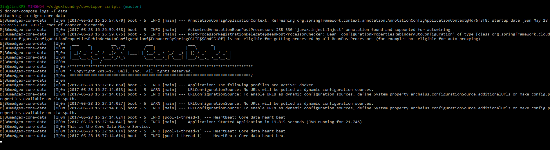 4.1. Getting Started - Users — EdgeX documentation
